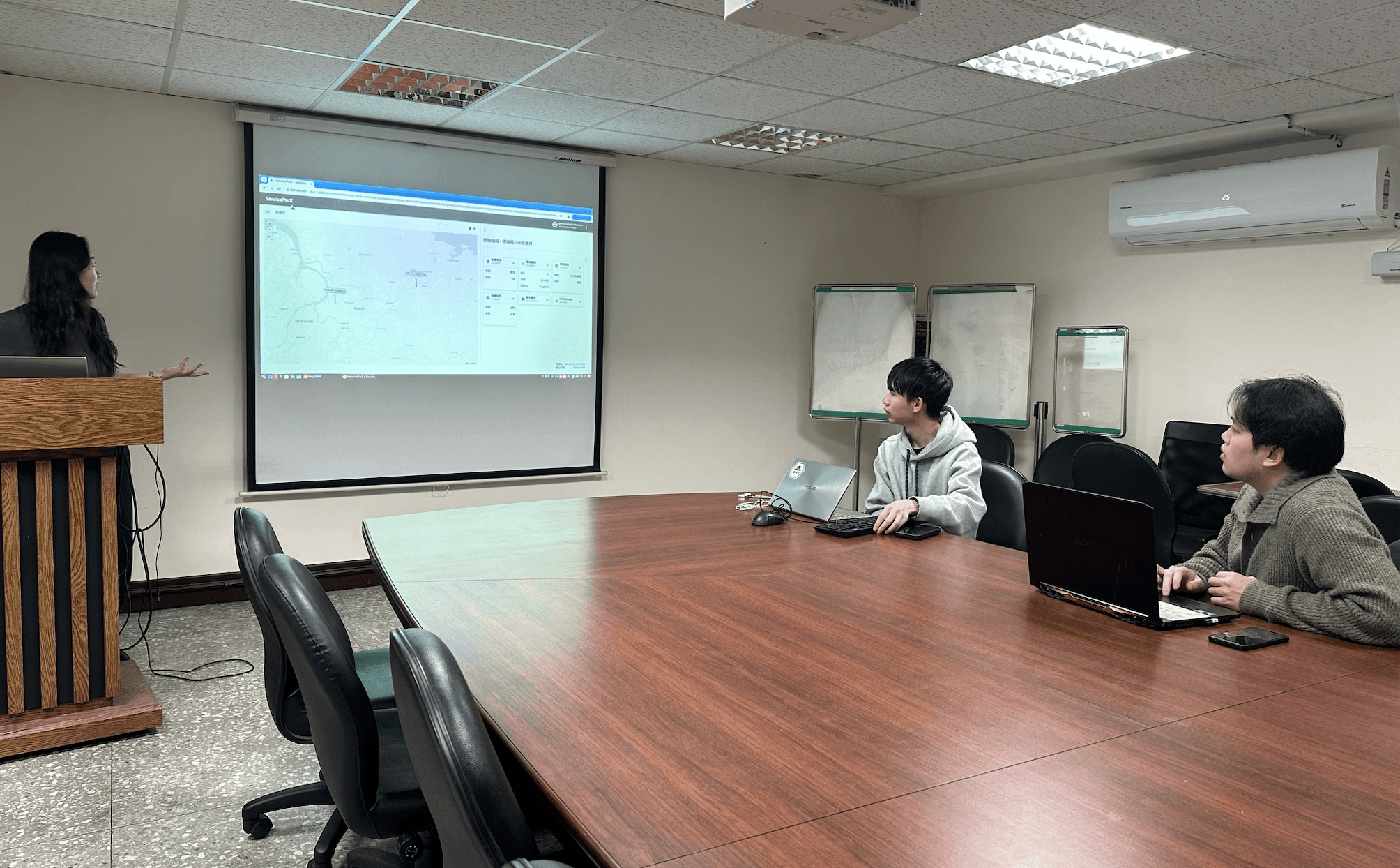 Project review session with the team