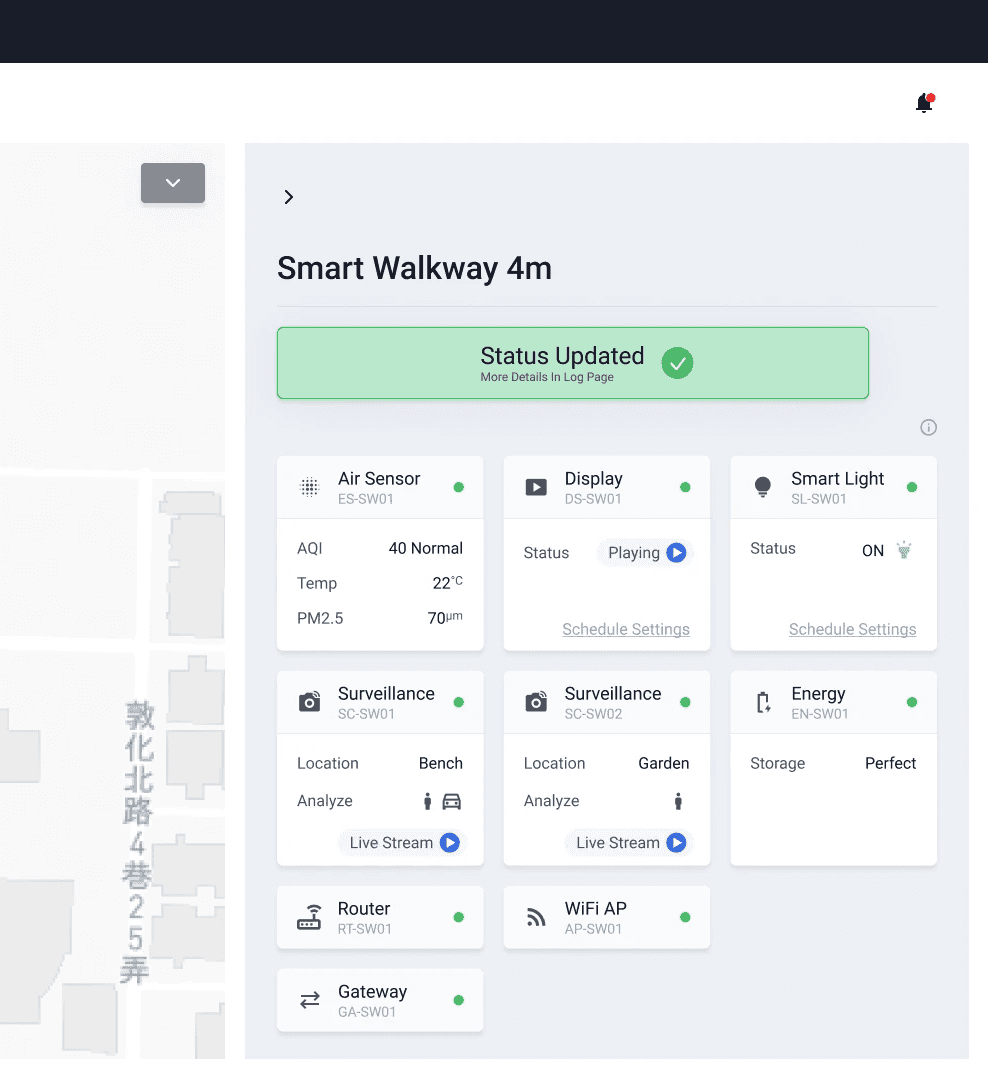Assigning a task or dismissing an alarm from the same panel