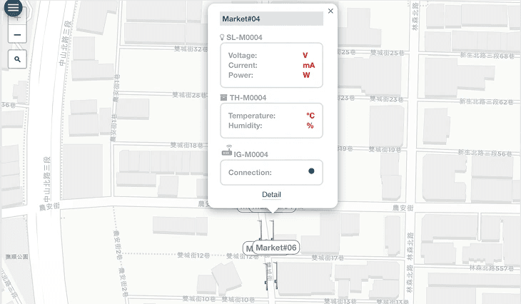 Version 2 mockup with redesigned popover and no device details page